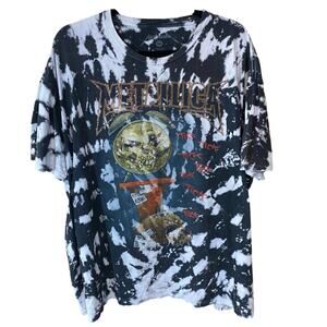 Metallica Tie Dye Band Tee Skull Alarm Clock Graphic Shirt 3XL